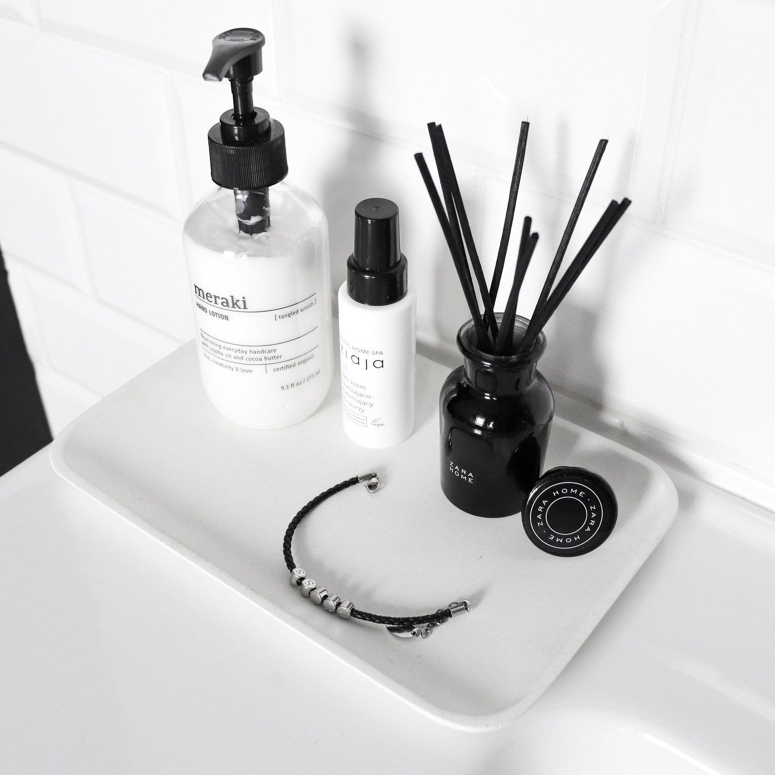 White Bathroom Tray Catchall Concrete Tray Soap Bottle Tray Etsy UK