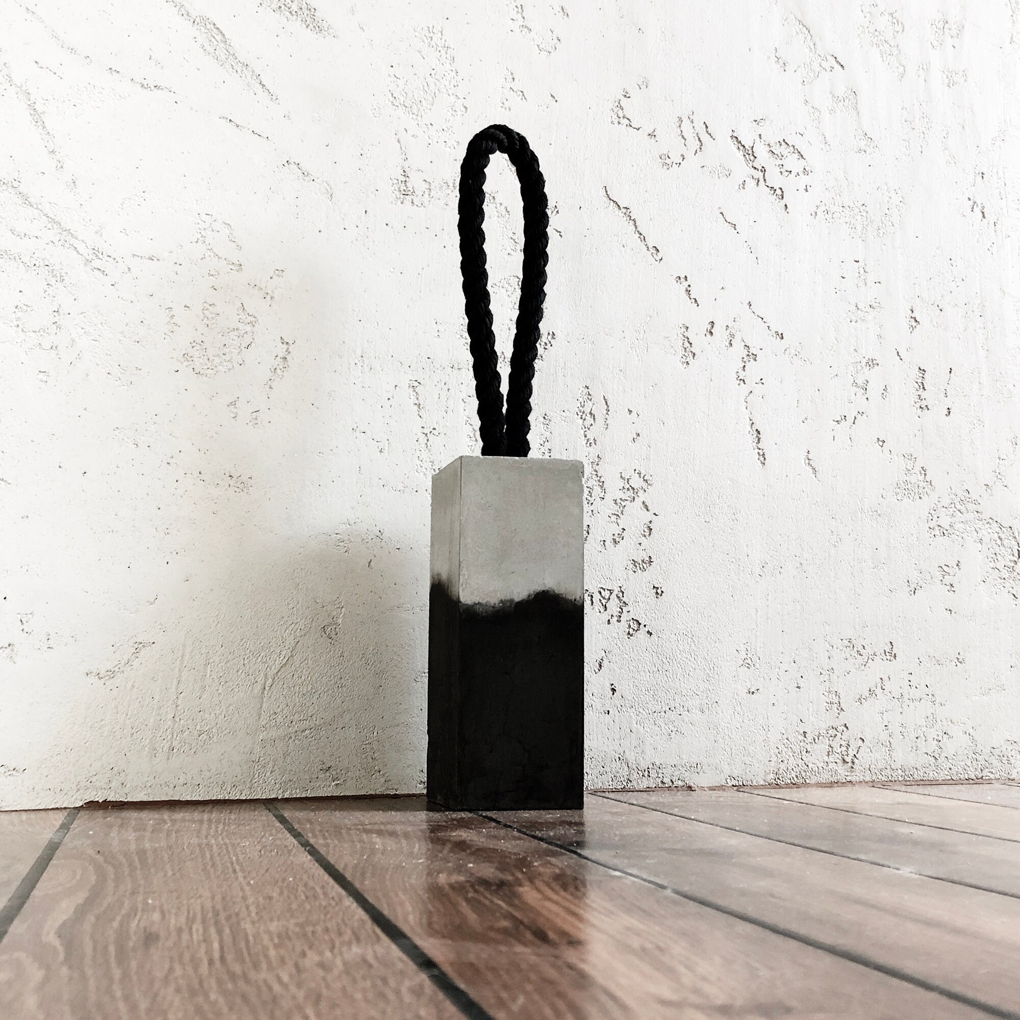Rectangle Door Stop Concrete Door Stop Modern Black and Etsy