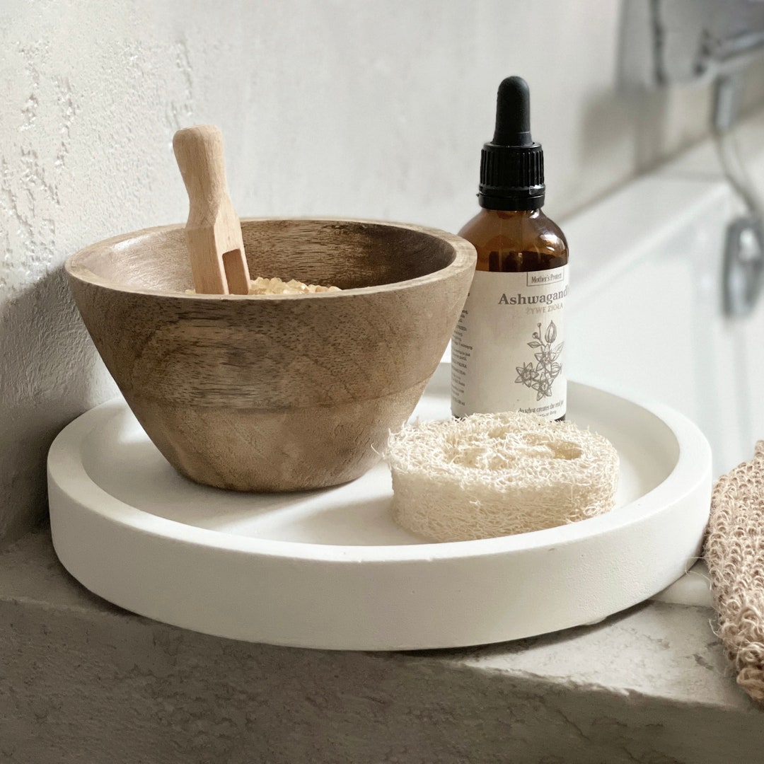 Modern Vanity Tray, Bath Organizer Tray, Catchall Tray for Keys/coins