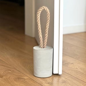 Concrete Door Stop – Modern Door Stop, Heavy Duty Concrete Door Stoppers, Contemporary Door Stops for Home & Office, Door Stop Concrete