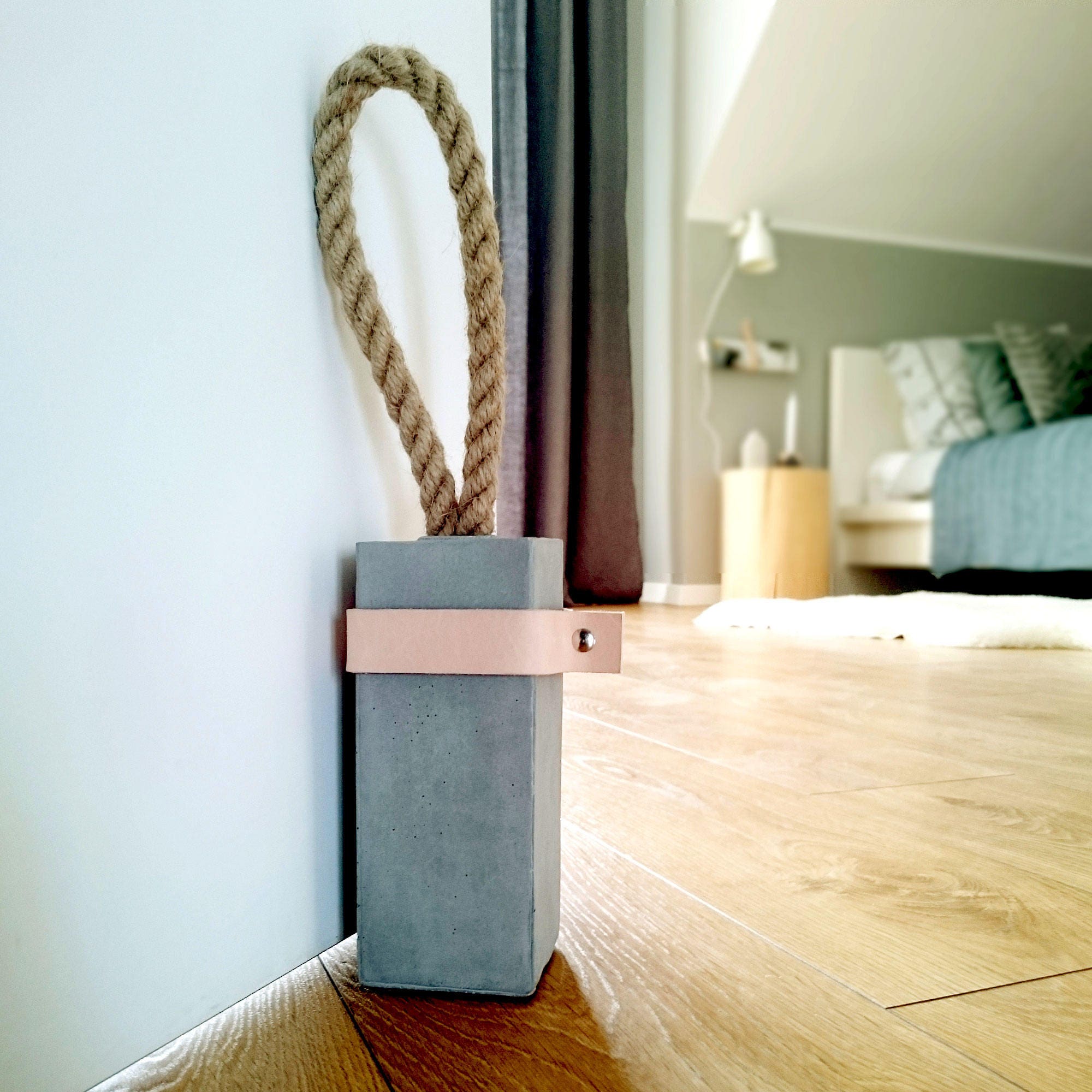 Concrete door stopper minimalist door stop concrete home | Etsy