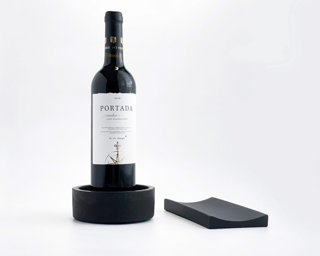 Concrete Drink Serving Set Wine Bottle Coaster Wine Bottle Etsy