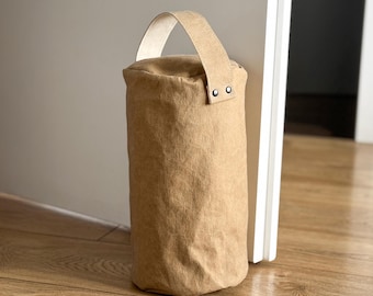 Modern Washable Paper Door Stop – Minimalist Cylinder Door Stopper with Adjustable Weight