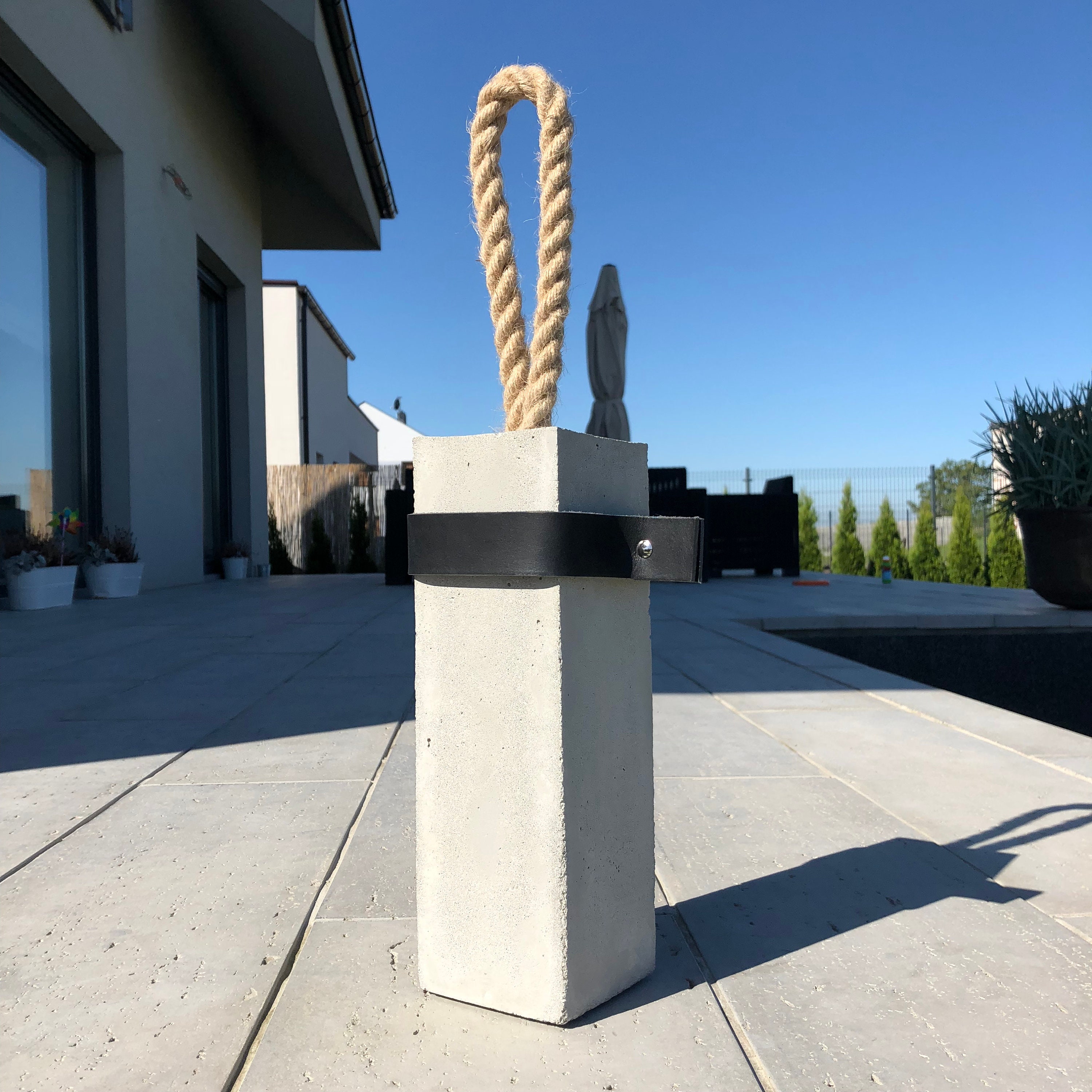 Heavy Door Stopper / Large Concrete Door Stop / Outdoor Door Etsy