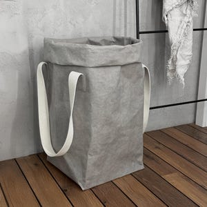 Large Washable Paper Laundry Bag: Modern Foldable Hamper