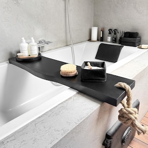 Nowoczesna drewniana tacka do wanny – minimalistyczna deska do wanny