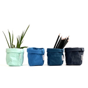 Waschbarer Papierbeutel, kleiner Badezimmer-Organizer, nachhaltiger Aufbewahrungs- und Organisationstopf, umweltfreundliche wiederverwendbare Tasche, Mini-Blumentopf