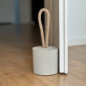 XL Concrete Door Stop – Modern Door Stop Large, Minimalist Door Stopper For Home Or Patio, Heavy Concrete Door Holder