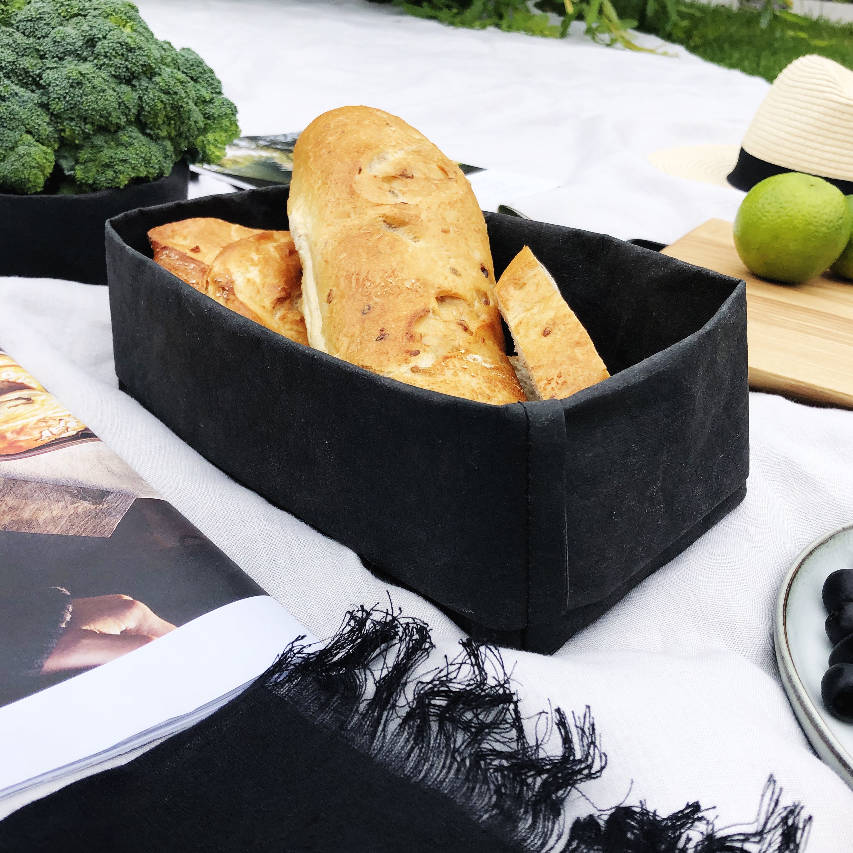 Bread Basket Storage Basket Bread Box Storage Pot Washable Etsy UK