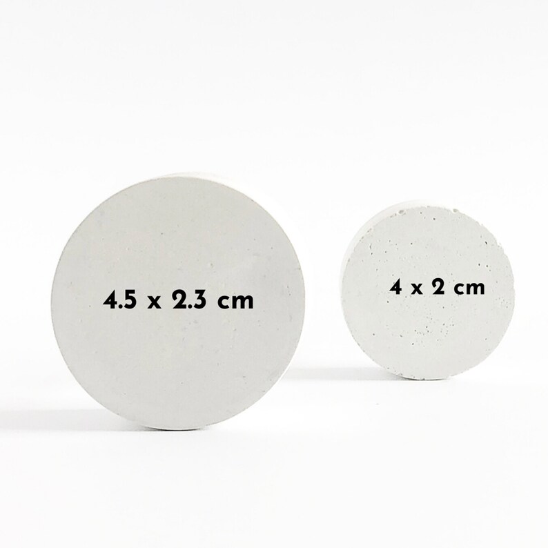 Große Schubladenknöpfe / Weißer Beton Schubladenknopf / | Etsy