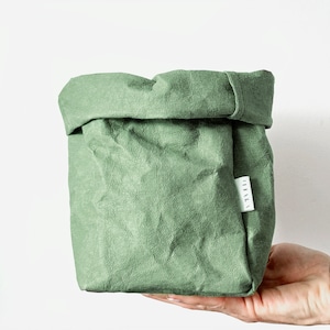 Sacchetto di carta lavabile, sacchetto riutilizzabile, idee di stoccaggio sostenibili, sacchetto di carta kraft, fioriera di carta, sacchetto ecologico per la conservazione degli alimenti, organizer per il bagno