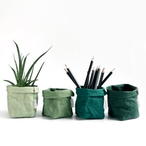 Sacchetto di carta lavabile, piccolo organizer, scatola di immagazzinaggio sostenibile, ecologico, riutilizzabile, set regalo in stile fattoria moderno per l'arredamento della casa.