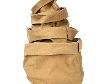 Large Storage Baskets Bundle – Set of 4 Washable Paper Bags for Modern Home