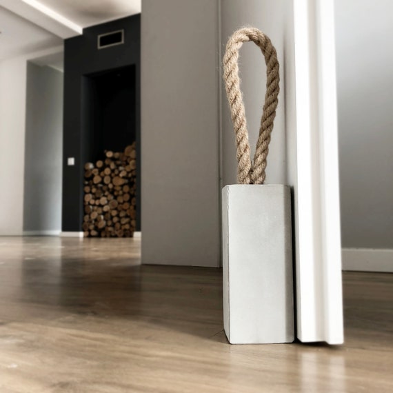 Concrete Door Stopper Concrete Decor Heavy Doorstop Etsy