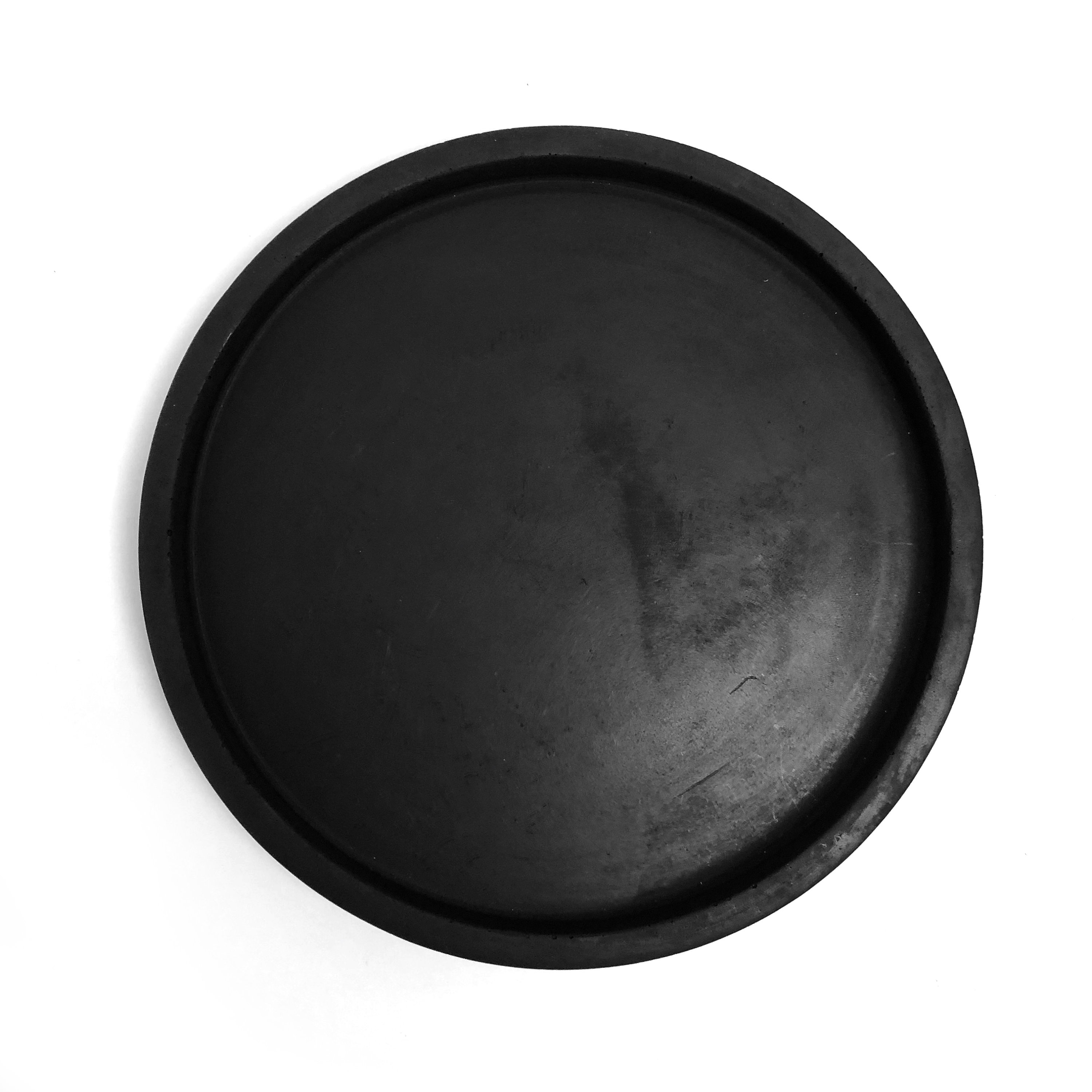 Large concrete tray Coffee table tray Round tray black Etsy