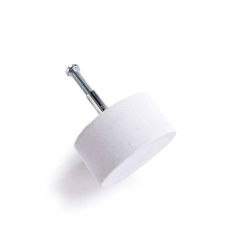 White Drawer Pulls Concrete Drawer Knobs Modern Etsy