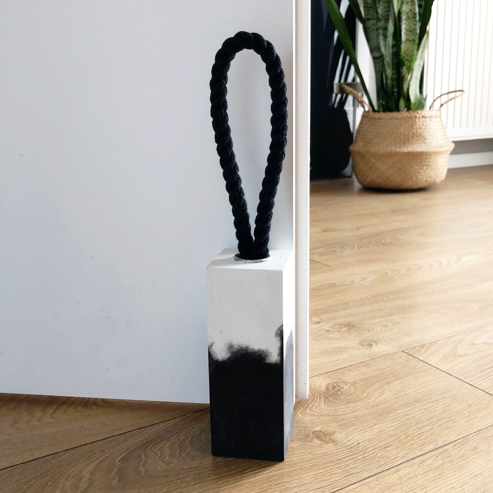 Modern door stopper Heavy doorstop Concrete door stop Etsy