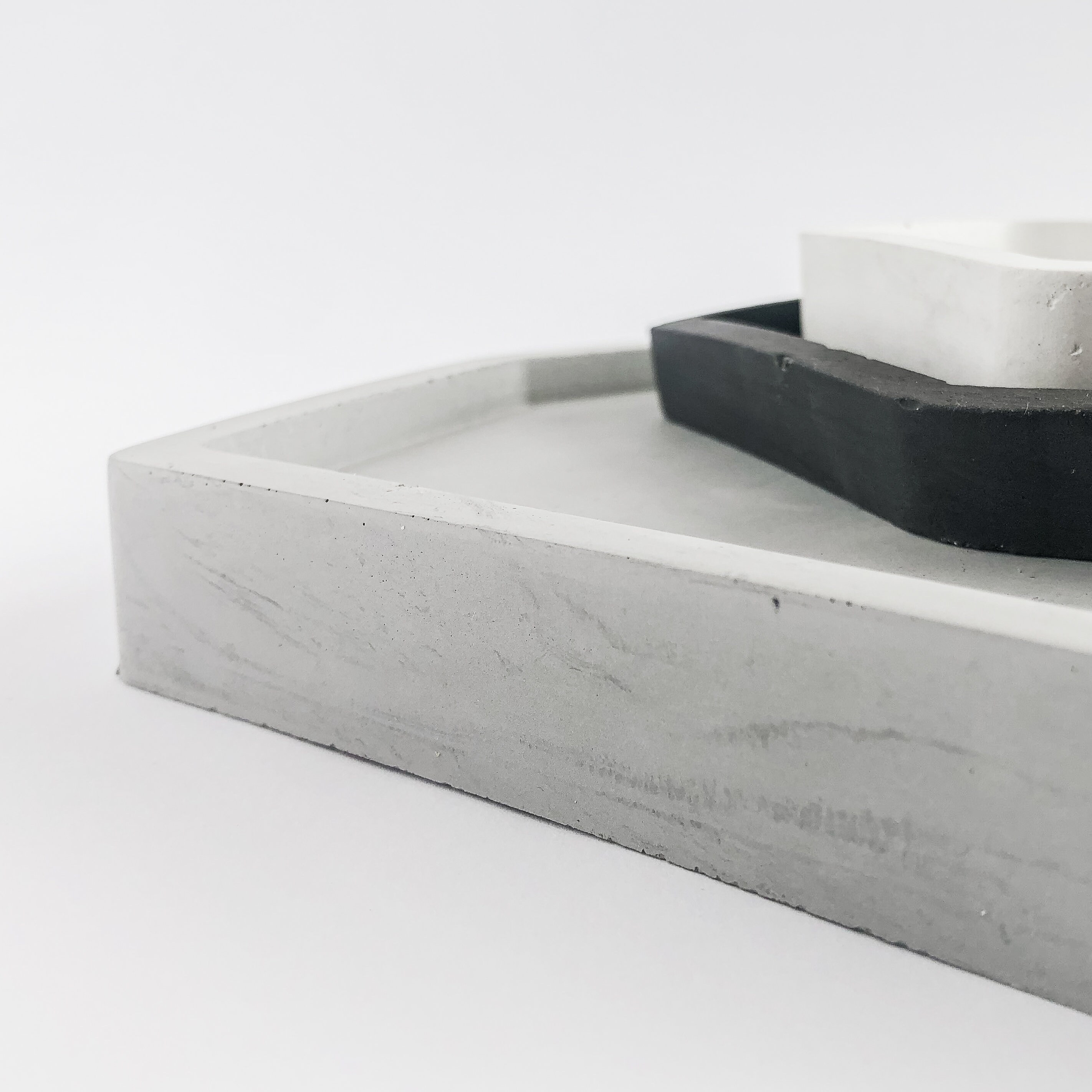 Concrete decor tray Decorative tray set Serving tray Modern Etsy