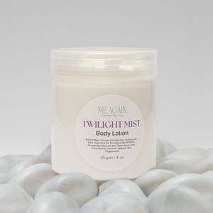 Lavender Floral Vegan Lotion – Twilight Mist Body Lotion for Dry Skin, Calming Self Care Gift for Her, Moisturizing Hand and Body Cream, Spa