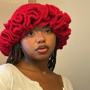 Solid Color Ruffle/Bucket Hat
