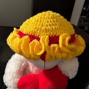 Crochet One Piece Luffy Ruffle Hat
