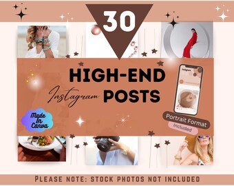 Customizable Instagram Post Templates Boho - Instagram Story Templates - Canva Printable Planners Invitations - Worksheets and More.