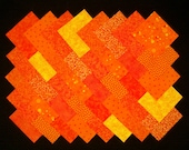 ORANGE 4 inch Squares 100 Cotton Prewashed Quilt Block Quilting Fabric ( A 5B)