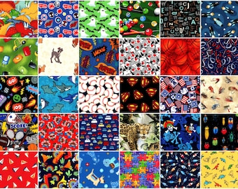 I Spy Quilt Fabric Squares for Boys: 5-inch 100% Cotton Charm Pack #29G