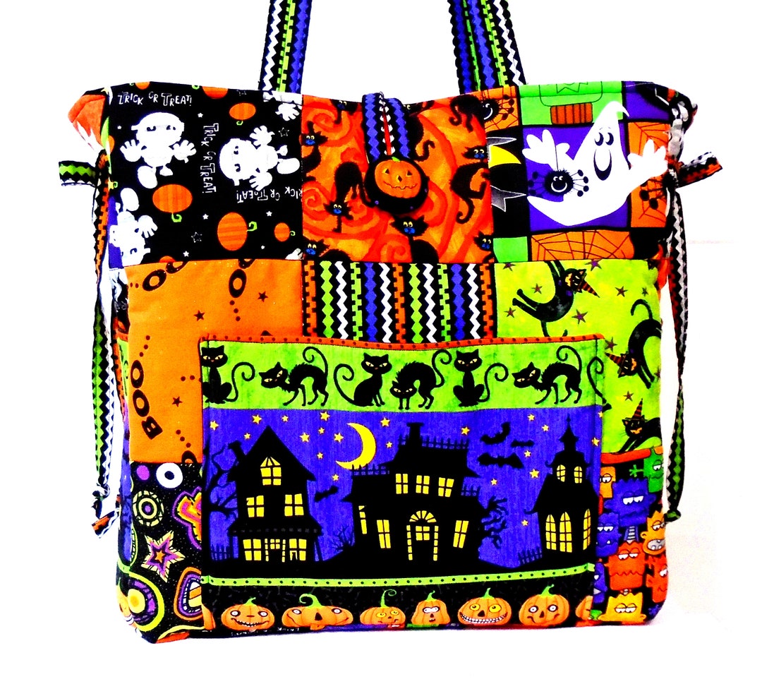 HALLOWEEN Handmade Tote Bag 100 Cotton Prewashed Quilt Etsy