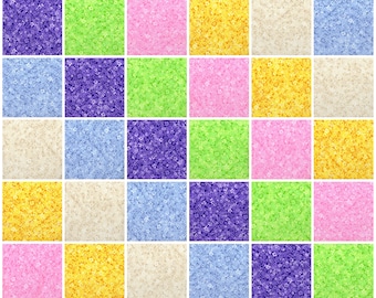 Confetti Floral Light Fabric Charm 5" Squares:  100% Cotton Quilt Blocks, 30 Piece Set #418L