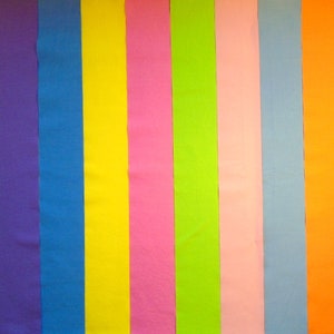 Light & Bright Solids Jelly Roll Strips ~ 2.5&quot; x WOF ~ 12 Strips per Set ~ 100% Cotton Fabric ~ Quilt Fabric Strips (stock #64A)