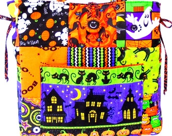 HALLOWEEN Handmade Tote bag ~ 100% Cotton Prewashed ~ Quilt fabric (#E)