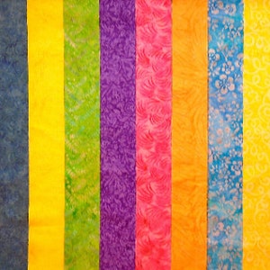 BATIK Prints Jelly Roll Strips 2.5 x WOF 12 Strips per Set 100% Cotton Fabric Prewashed Quilt Fabric Strips 43B image 5