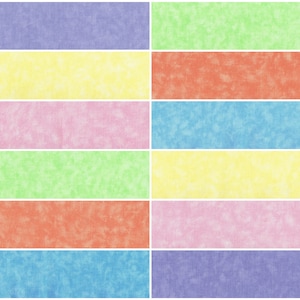PASTEL BLENDER Prints Jelly Roll Strips ~ 2.5&quot; x WOF ~ 12 Strips per Set ~ 100% Cotton Fabric ~ Quilt Fabric Strips (#59D)