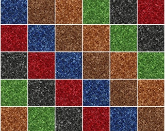 CONFETTI FLORAL ~ DARKS ~ 5 inch Squares ~ 30 Squares per Set ~  Prewashed 100% Cotton ~ Quilting Fabric (#417D)