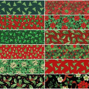 Vintage Two Rolls Wide Christmas Wrapping Paper - Ruby Lane