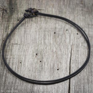 Mens Leather Necklace, Plain Leather Necklace, Dark Brown Leather Cord, Double Strand, Simple, Masculine, Minimalist Choker, Gift for Him