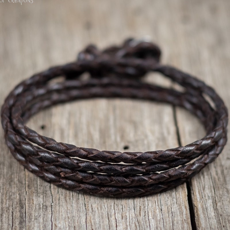Guiot de Bourg Braided Leather Bracelet
