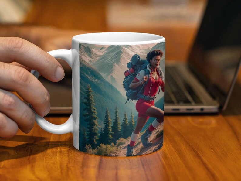 Adventure Hiking Mug, Mountain Climbing Travel Gift, Unique Nature