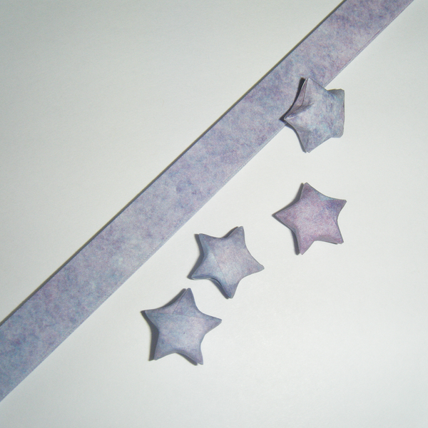 Origami Lucky Star Strips  - Purple Watercolor Pack of 50