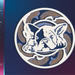Französische Bulldogge Laser-Datei, Papierschnitt-Vorlage, Hund SVG, Cricut Ausschnitte, Haustier-Design, Glowforge Projekte, digitaler Download
