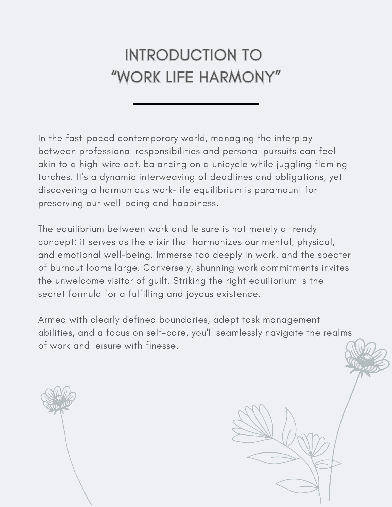 Work-life Harmony - A Guided Planner for Balancing Multiple ...