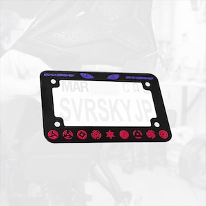 Ride Safe Motorcycle License plate frame // Kawaii Non Anime (METAL)