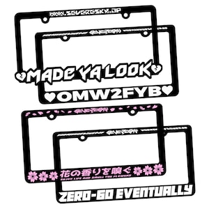 Jdm License plate frames (PAIR) 2pc