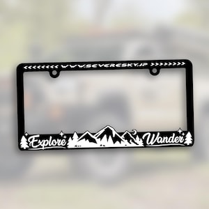 CustomLPF Explore & Wander Overland Offroad (SINGLE) License plate frame