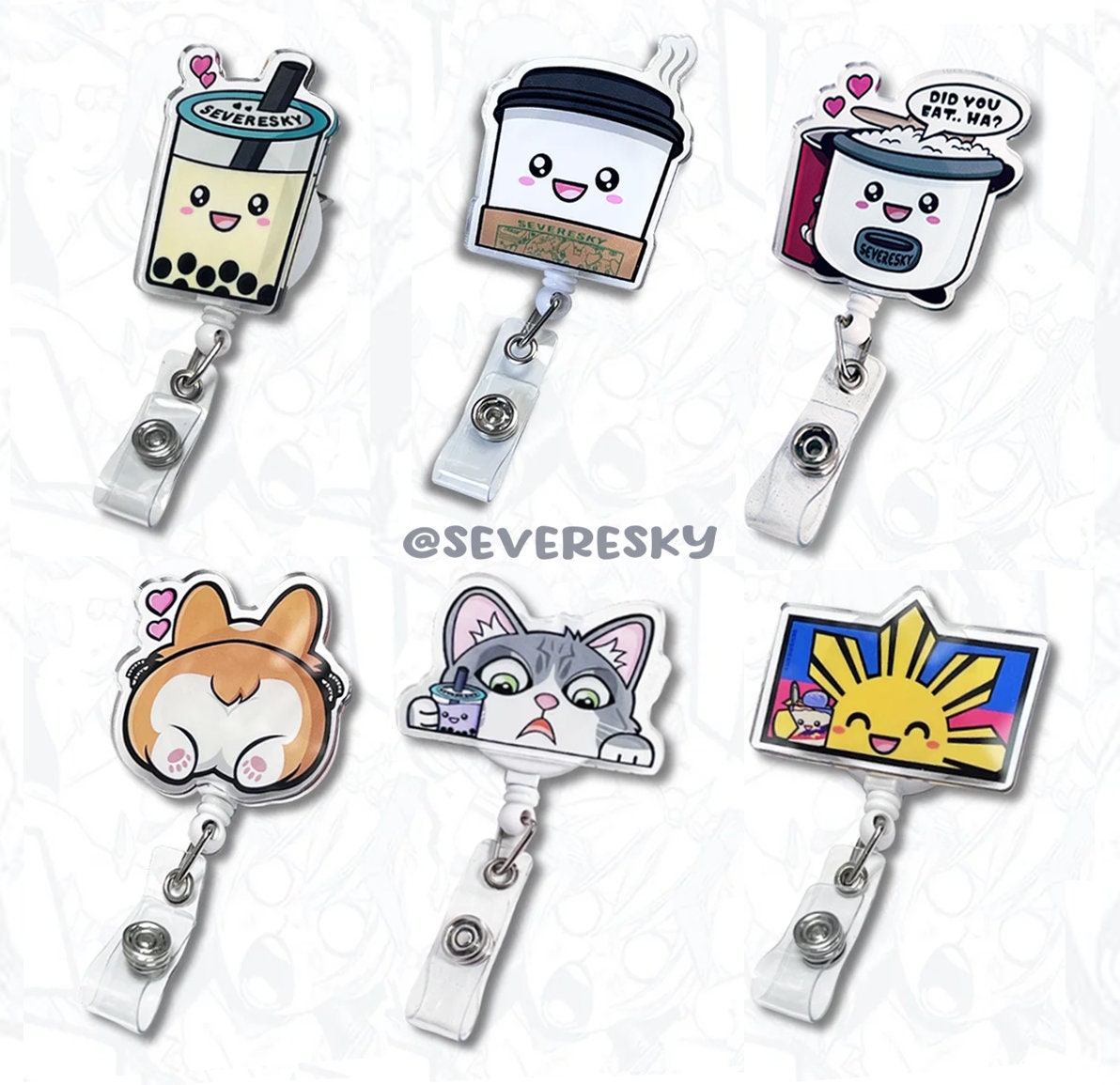 Kawaii Badge Reels - Etsy