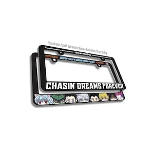Custom LPF Self Drawn Chasin Dreams (License Plate Frames) Non-Anime Original Parody