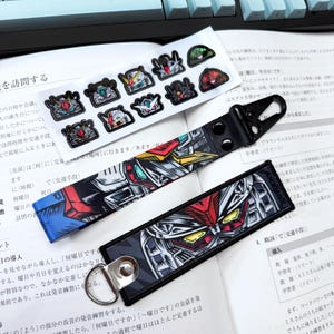 Self drawn Mecha Mobile Suit / Robot Jet Tag Lanyard