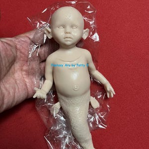 Reduced price Made to order Fantasy Unpainted Merbaby Blank Kit “Camila”- Photo of painted Dolls are for Comparison purposes only.