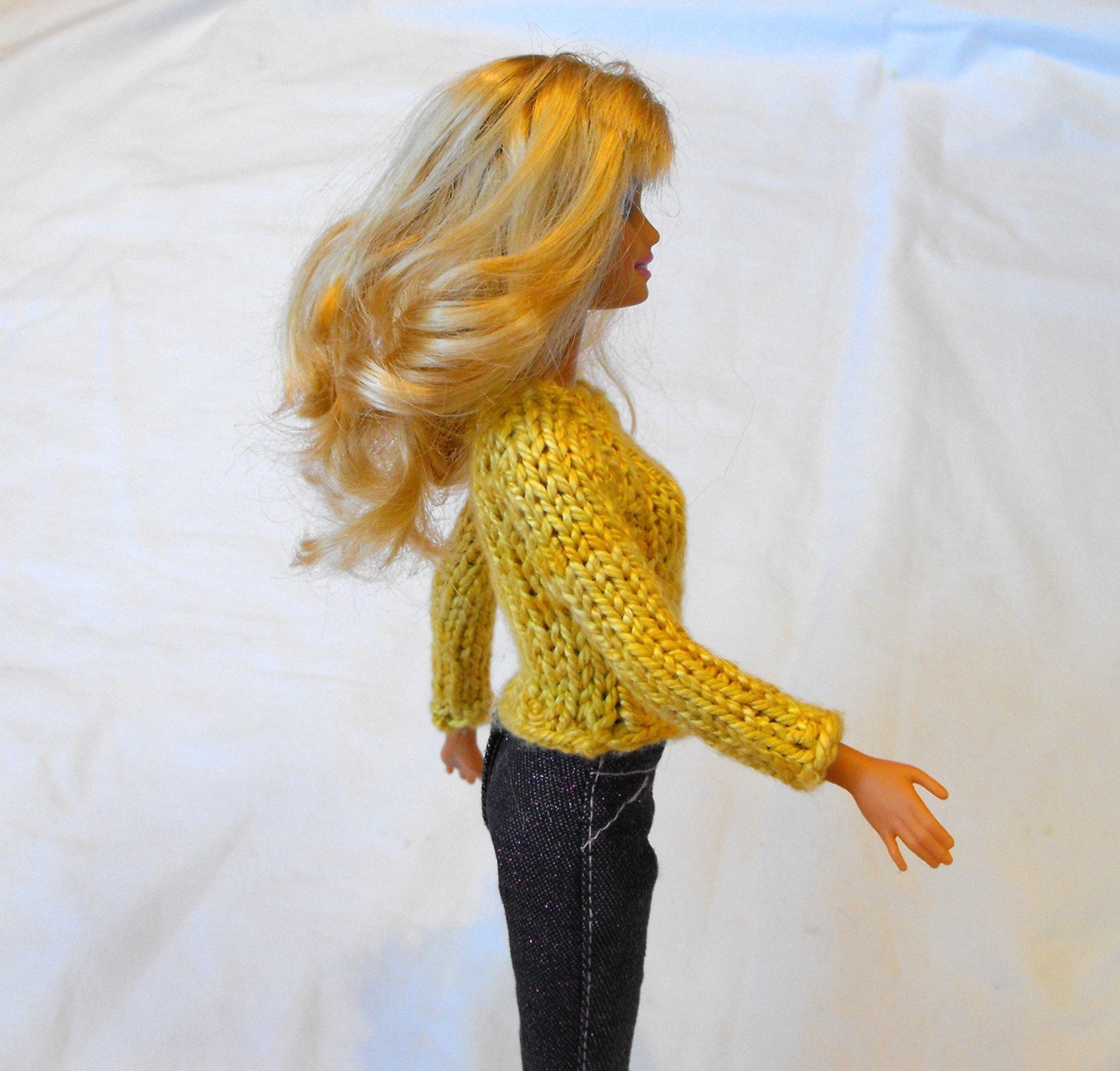 Barbie Simple Raglan Sweater Knitting Pattern PDF Knit DK Etsy